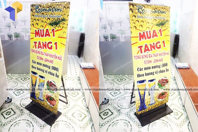 standee khung sat treo poster