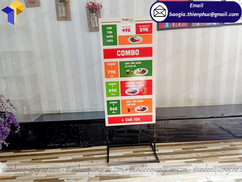 khung standee hai mặt giá bao nhiêu