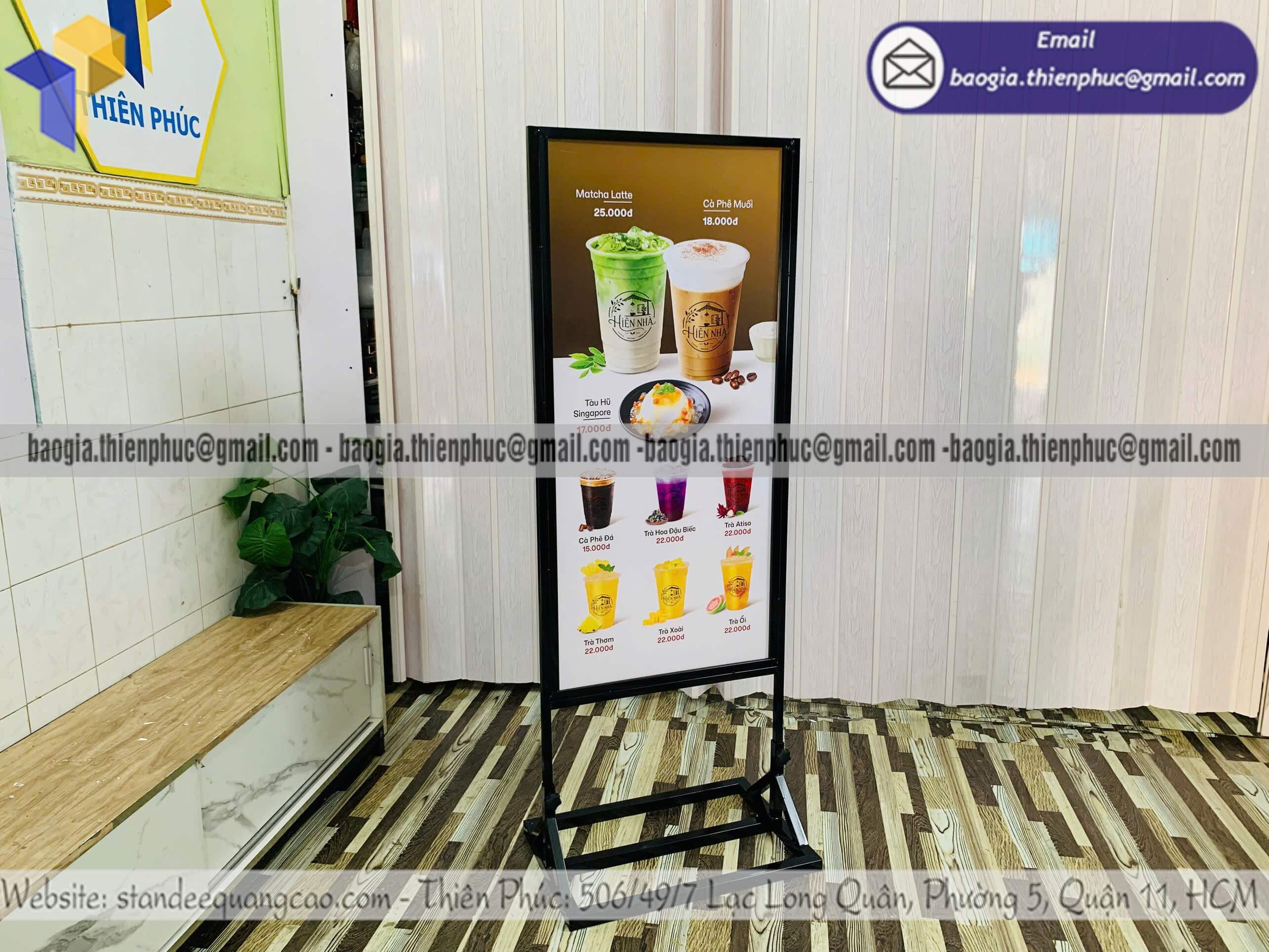 Standee khung sắt gắn poster 2 mặt để ngoài trời lựa chọn số 1 cho doanh nghiệp hot sale