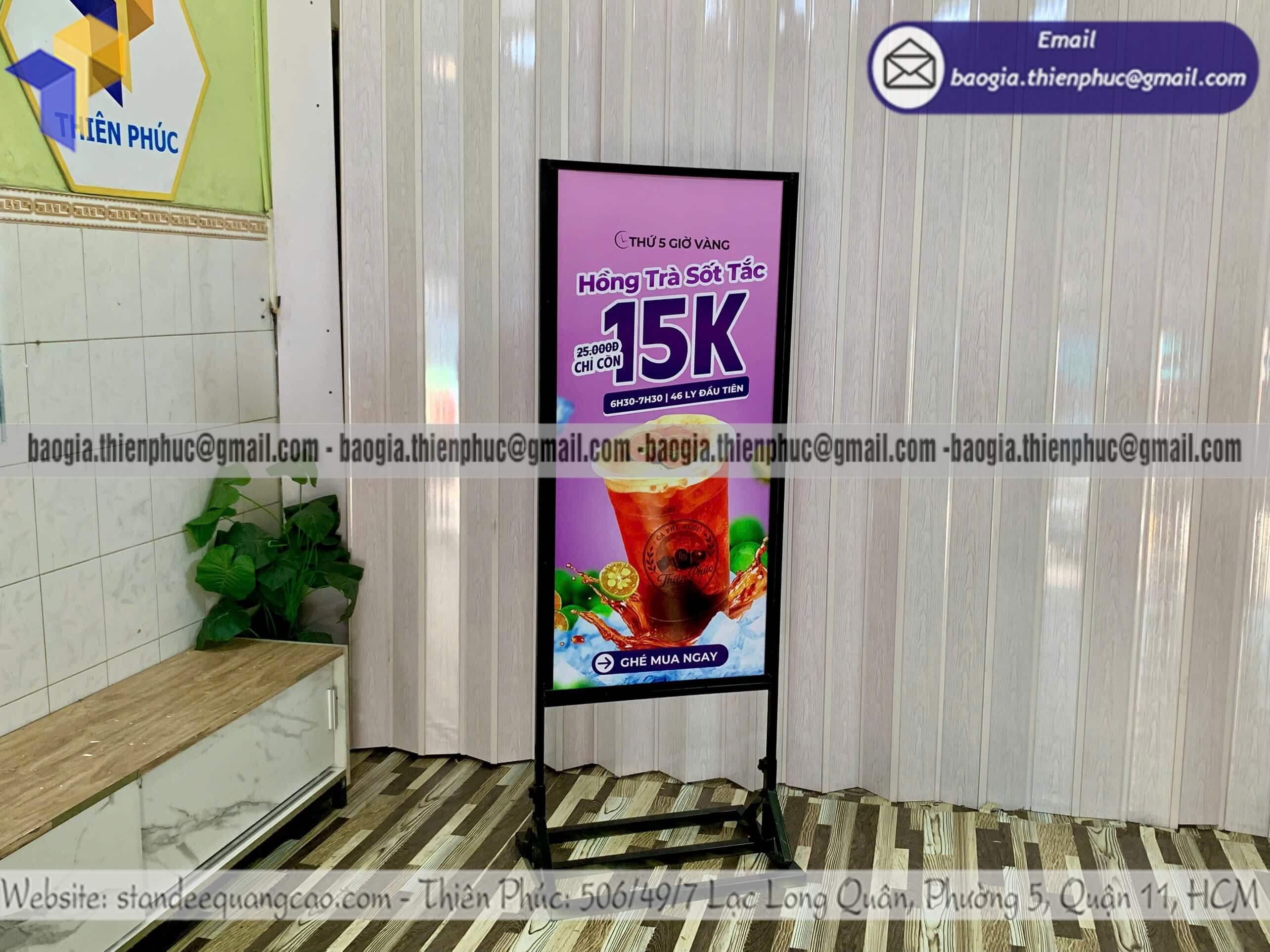 Standee quảng cáo đứng khung sắt ngoài trời di động sự kiện khai trương hot nhất