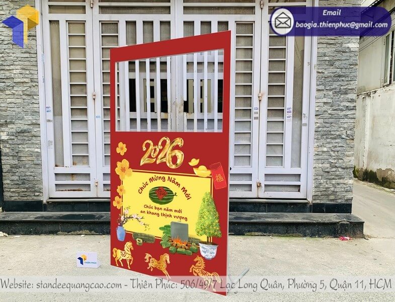 Thiết kế mẫu khung chụp hình formex dịp Tết đẹp check in khách hàng và trang trí mùa tết