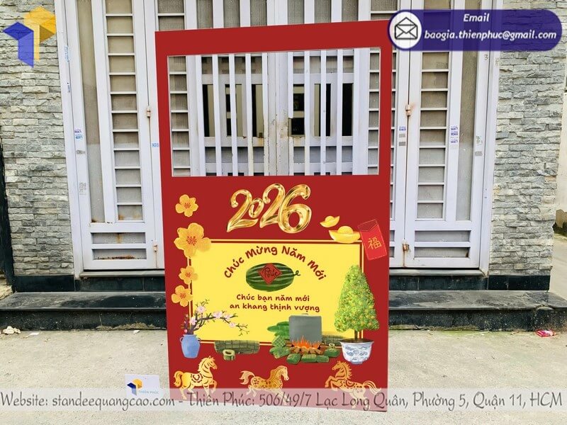 Thiết kế mẫu khung chụp hình formex dịp Tết đẹp cho gia đình và doanh nghiệp