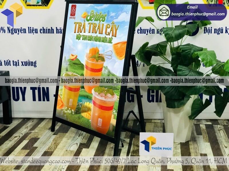 Bảng đèn led siêu mỏng 1 mặt quảng cáo cho quán ăn nhà hàng thu hút khách