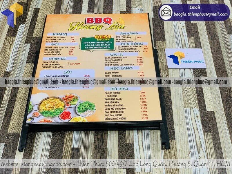 Bảng quảng cáo in một mặt chân sắt di động ngoài trời uy tín khách hàng đặt mua số lượng lớn