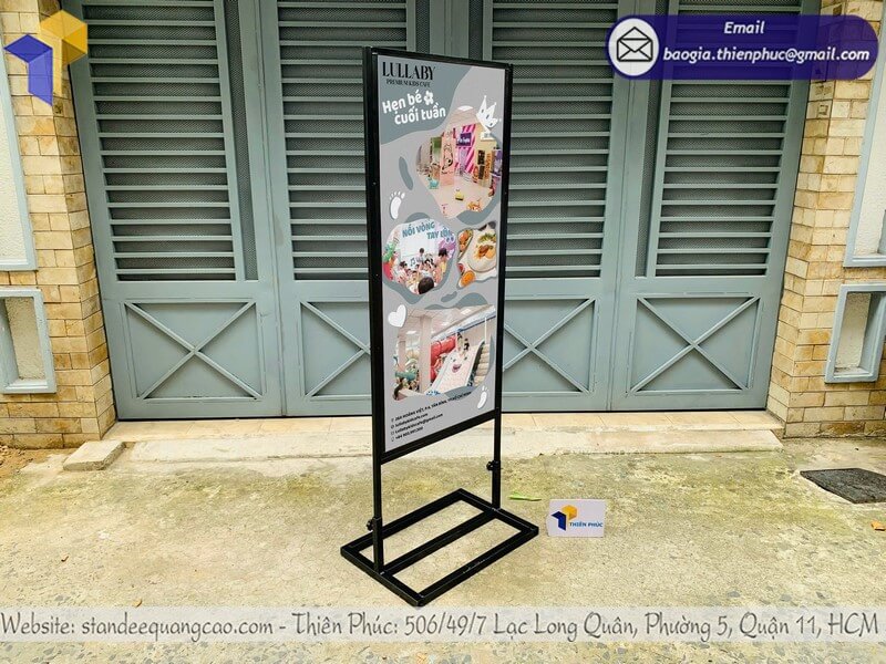 Bảng Standee Đứng 2 Mặt Quảng Cáo đa dạng kích thước,ưu điểm