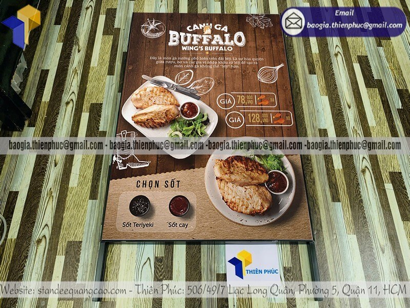 Báo giá bảng standee A chân sắt quảng cáo đặt vỉa hè gia công doanh nghiệp bán hàng