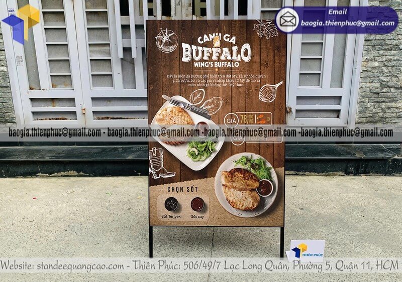 Báo giá bảng standee A chân sắt quảng cáo đặt vỉa hè Báo giá bảng standee A chân sắt quảng cáo đặt vỉa hè