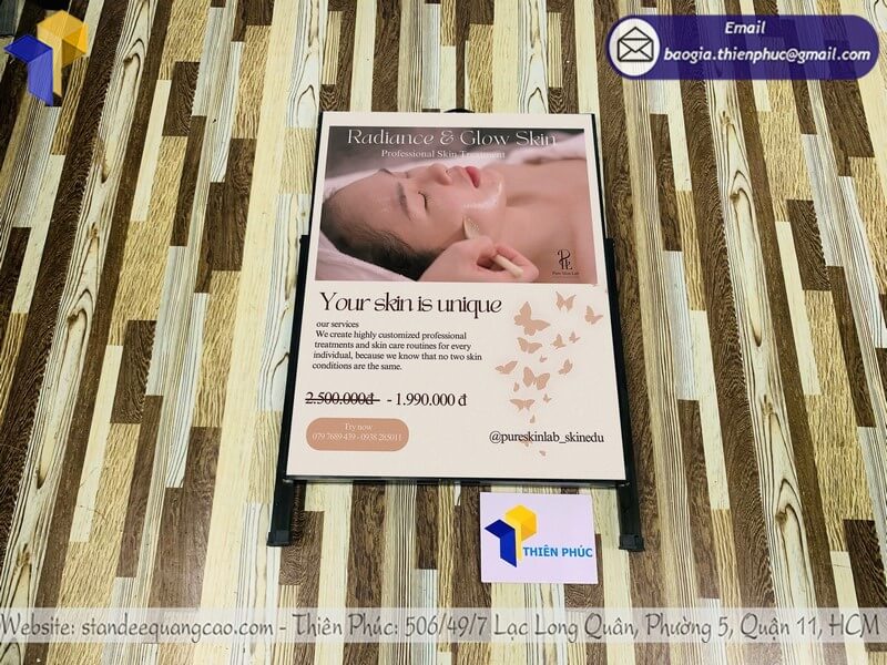 Báo giá in bảng standee 1 mặt quảng cáo theo yêu cầu giá rẻ hỗ trợ VAT nhanh chóng