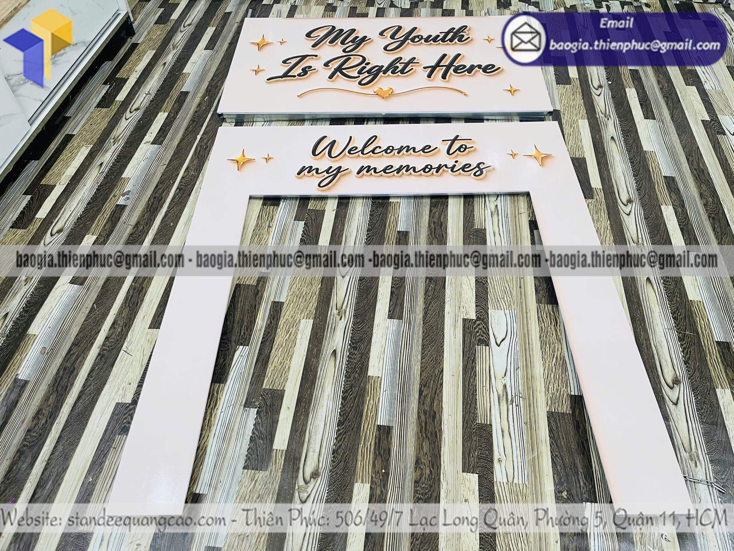 Báo giá khung check in lắp ráp trưng bày sản phẩm ưu đãi làm khung quảng cáo sự kiện