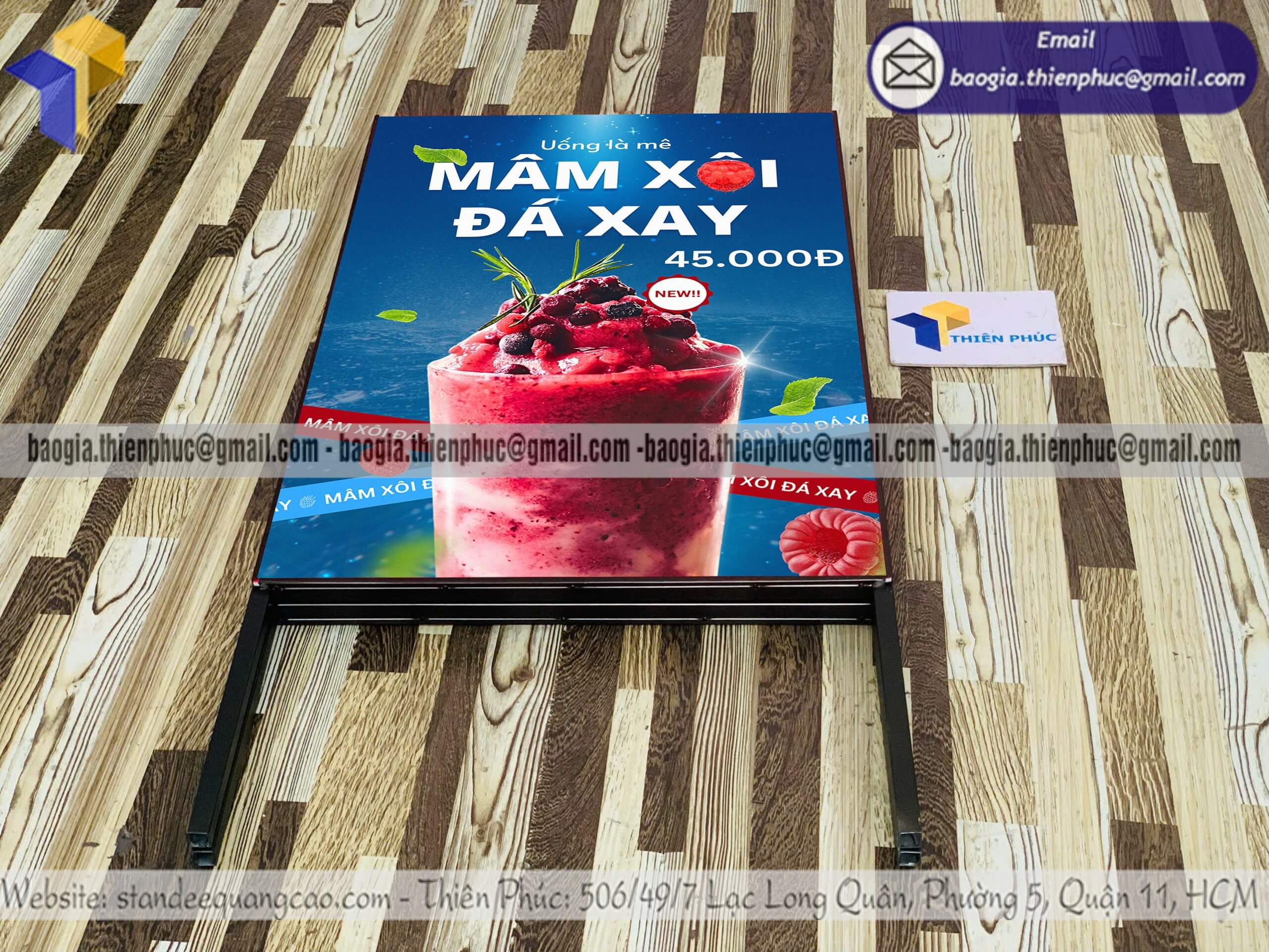 Biển hiệu A 2 mặt gắn poster khung sắt chống đổ số lượng lớn càng mua càng lời