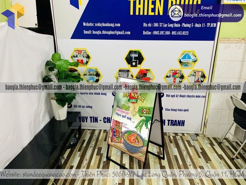 Biển hiệu A hai mặt bằng sắt quảng cáo di động giá rẻ giá từ 1 triệu trở lên chất lượng cao