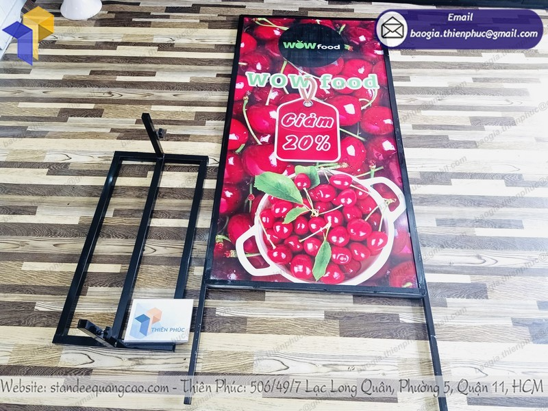 biển quảng cáo standee khung sắt