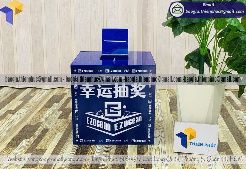 Đặt in hòm bỏ phiếu lấy ý kiến khách hàng bằng mica thu thập ý kiến khách hàng