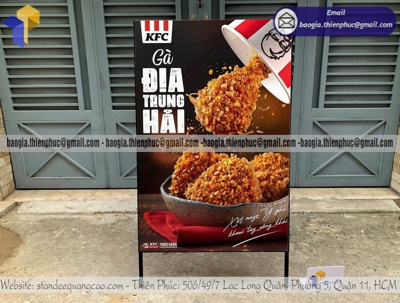 Đặt làm bảng standee chữ A khung sắt di động in 2 mặt Đặt làm bảng standee chữ A khung sắt di động in 2 mặt