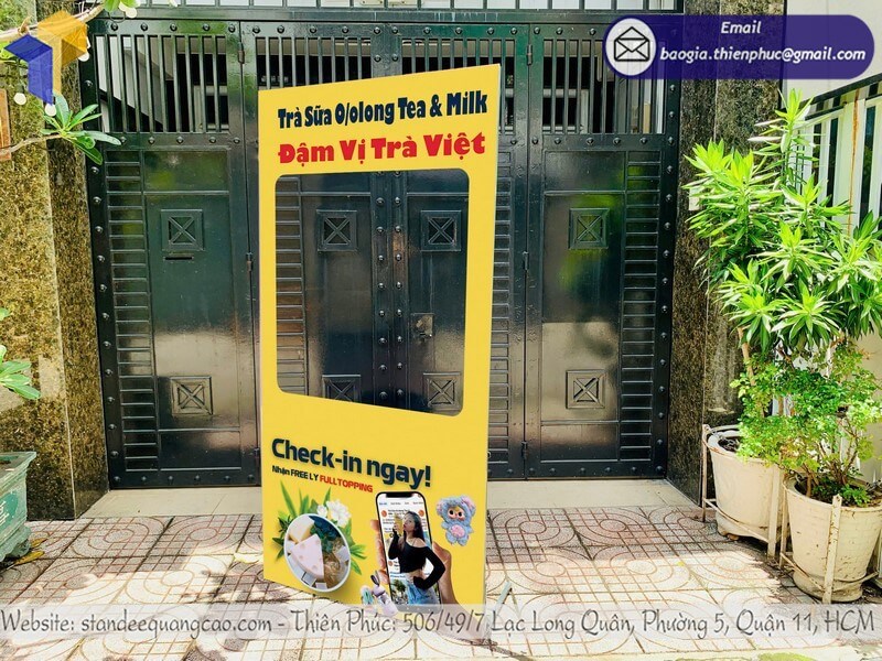 Đặt làm khung check in backdrop nhỏ cho cửa hàng shop quán cafe và event