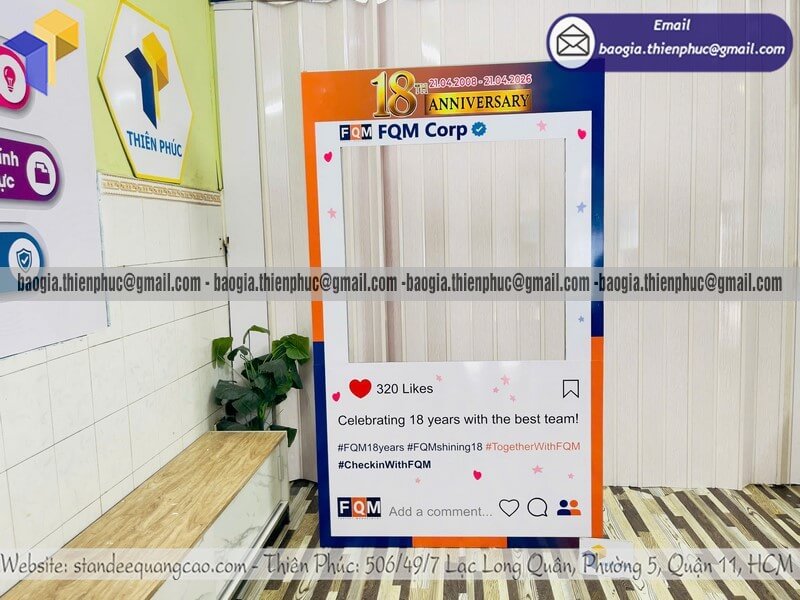 Đặt làm khung check in di động fomex cho sự kiện Đặt làm khung check in di động fomex cho sự kiện