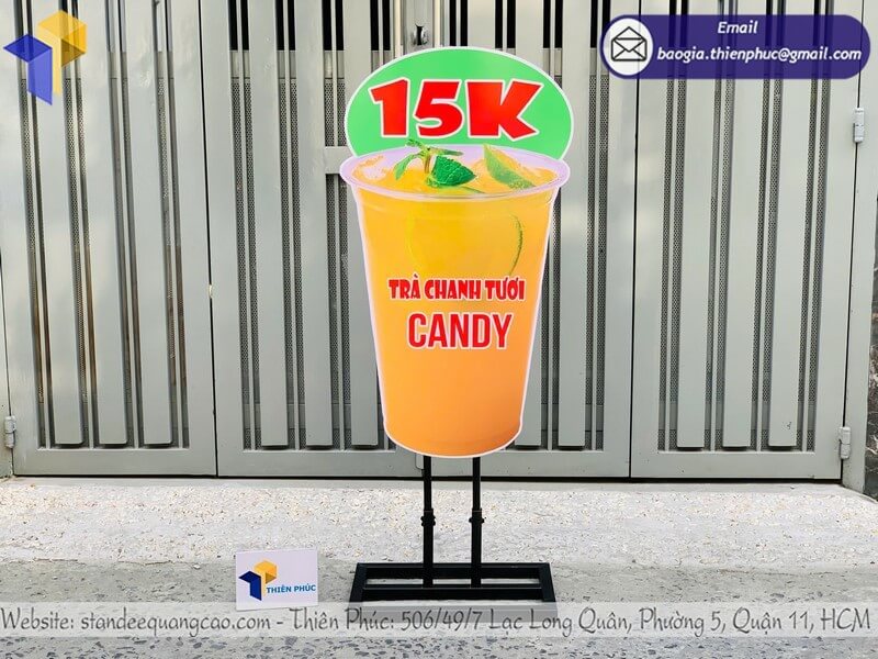 Đặt làm mẫu standee mô hình quảng cáo ly nước in 3D giá rẻ