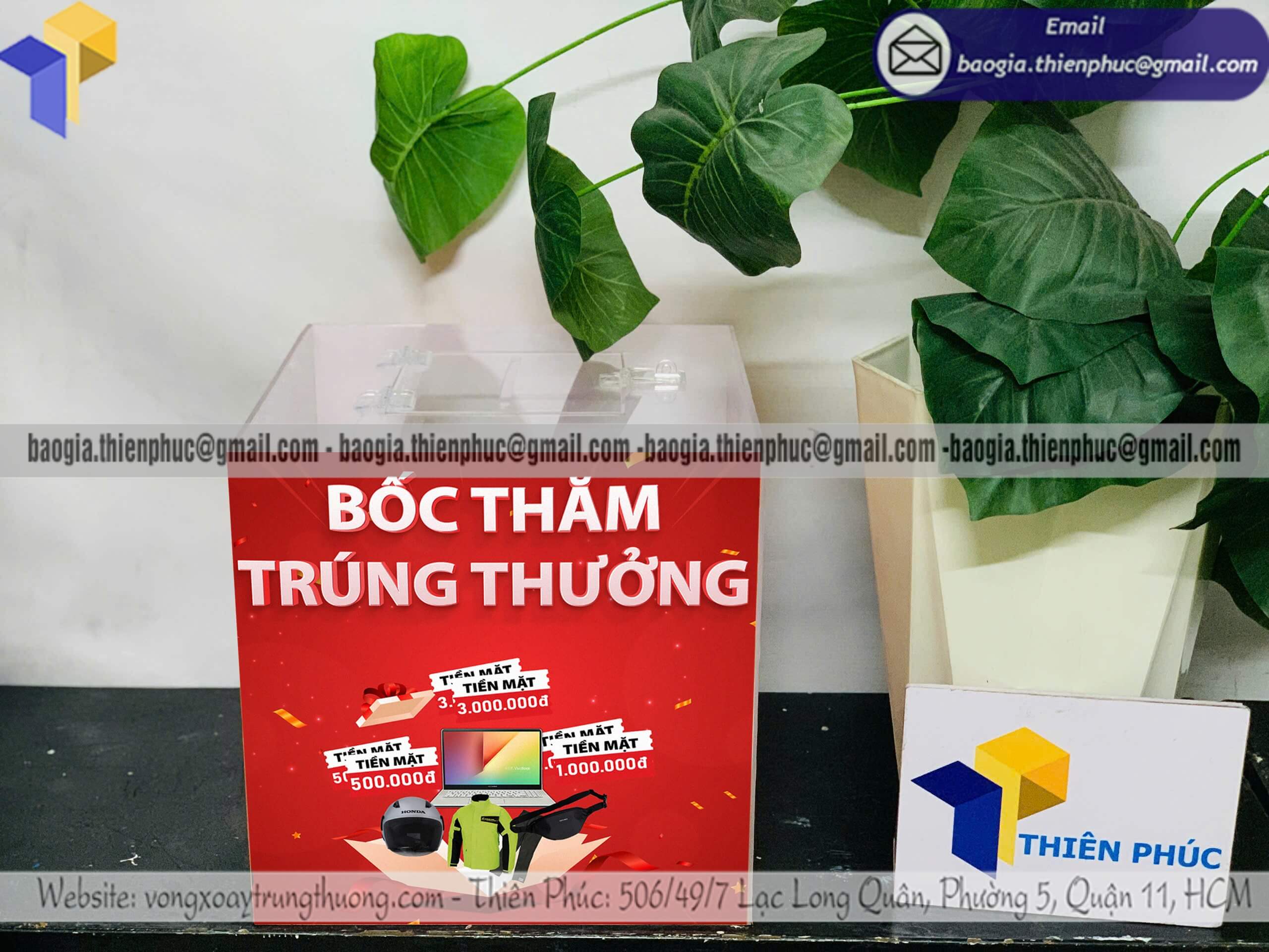 Đặt mẫu hòm bỏ phiếu mica khuyến mãi event số lượng lớn giá sỉ chiết khấu hấp dẫn