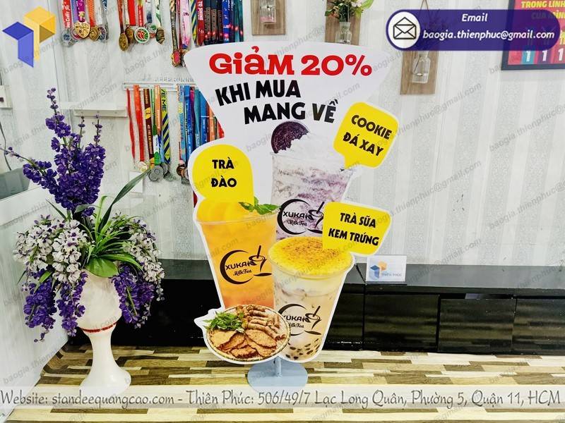 đặt mua mô hình standee ly 3d