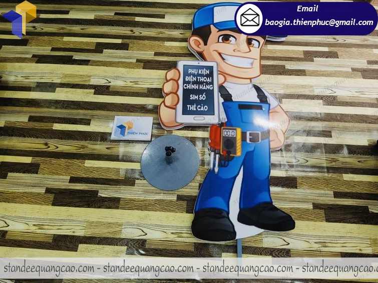 đặt làm standy quảng cáo phụ kiện