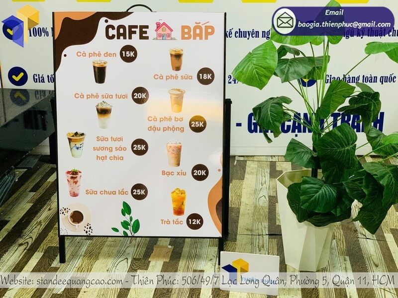 Địa chỉ in bảng standee 1 mặt ngoài trời uy tín