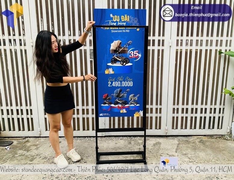 Địa chỉ làm standee đứng giá tốt Địa chỉ làm standee đứng giá tốt
