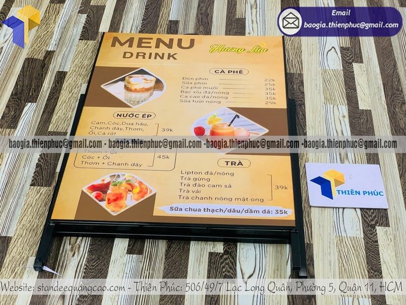 Giá bảng hiệu quảng cáo khung sắt in một mặt cho khách hàng, cá nhân và doanh nghiệp