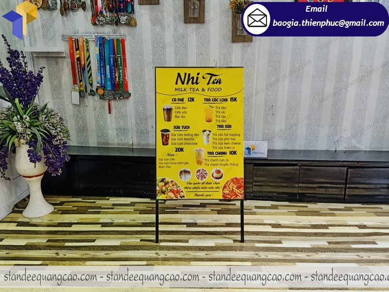 gia công khung chân standee chữ a