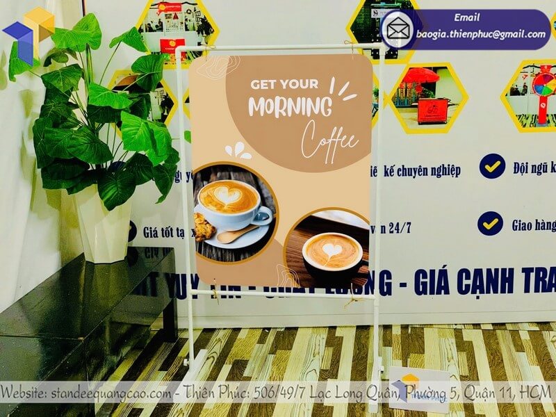 Khung treo poster 2 mặt thiết kế đẹp, chắc chắn