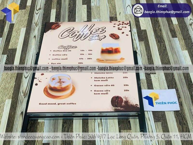 In bảng hiệu quảng cáo khung sắt 1 mặt di động bán hàng khuyến mãi kinh doanh