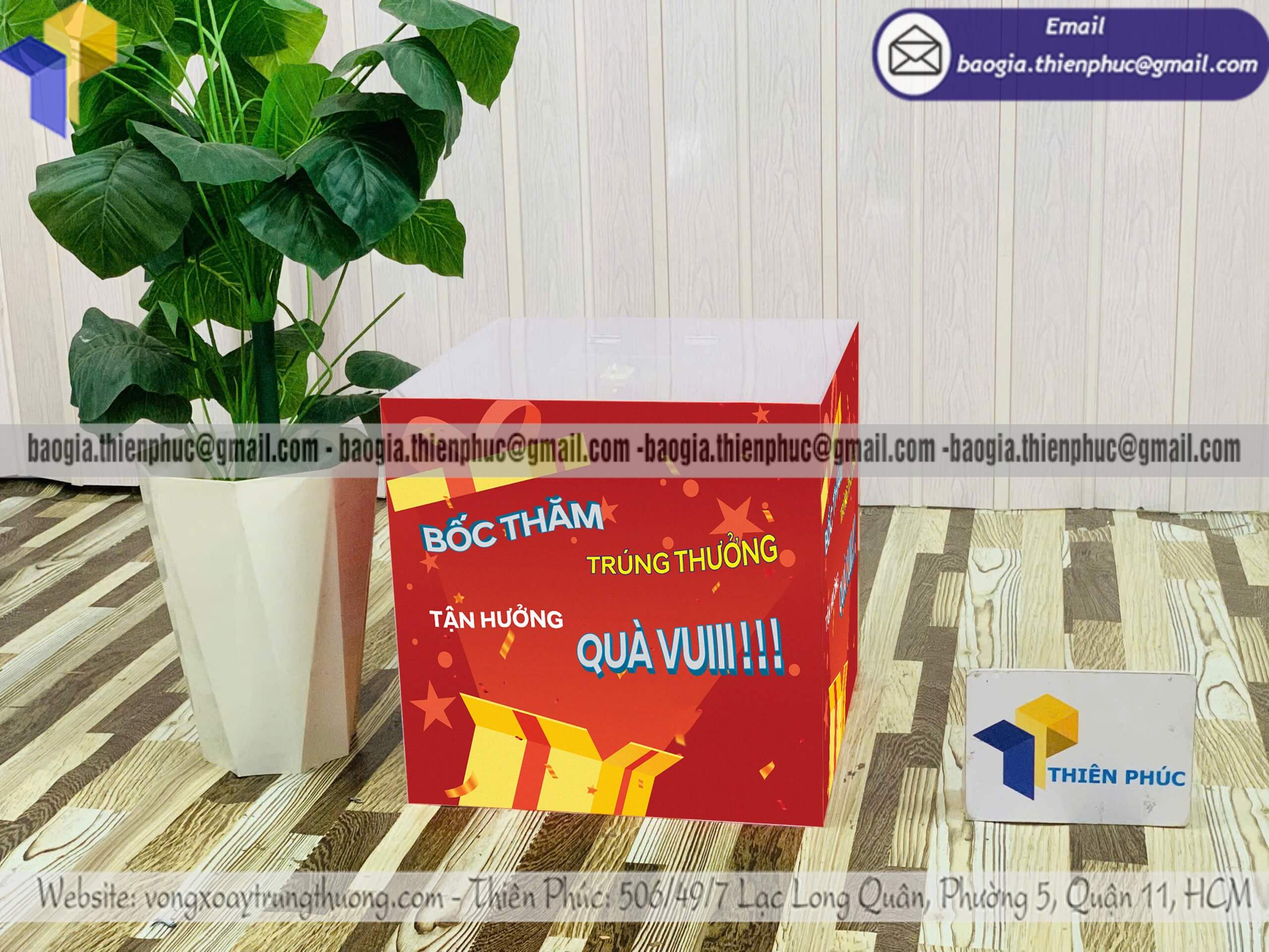 In hòm bỏ phiếu mica bốc thăm trúng thưởng event In hòm bỏ phiếu mica bốc thăm trúng thưởng event