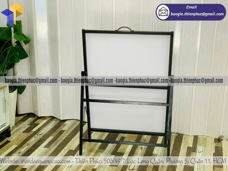 In standee 1 mặt khung sắt di động cho quán ăn quảng cáo menu bán hàng fnb