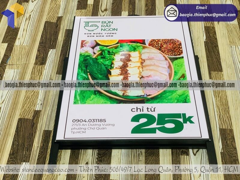 In standee 1 mặt khung sắt di động cho quán ăn kéo khách vào quán ngay lập tức chỉ 500k