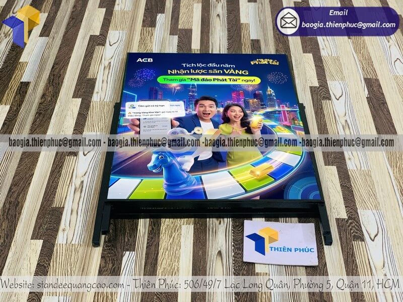 In standee khung sắt 1 mặt quảng cáo theo yêu cầu gia công trực tiếp bán tại TPHCM, Hà Nội