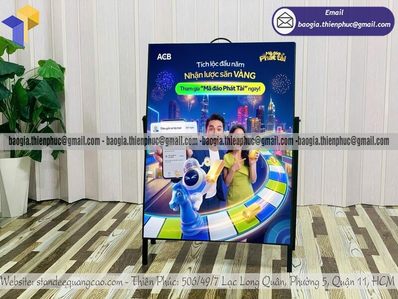 In standee khung sắt 1 mặt quảng cáo theo yêu cầu