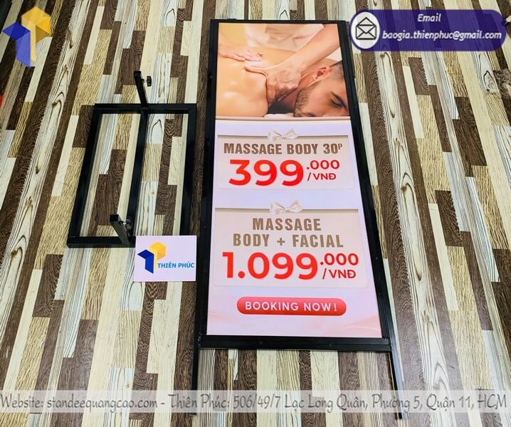 In Standee khung sắt chống ngã giá rẻ, giao hàng nhanh