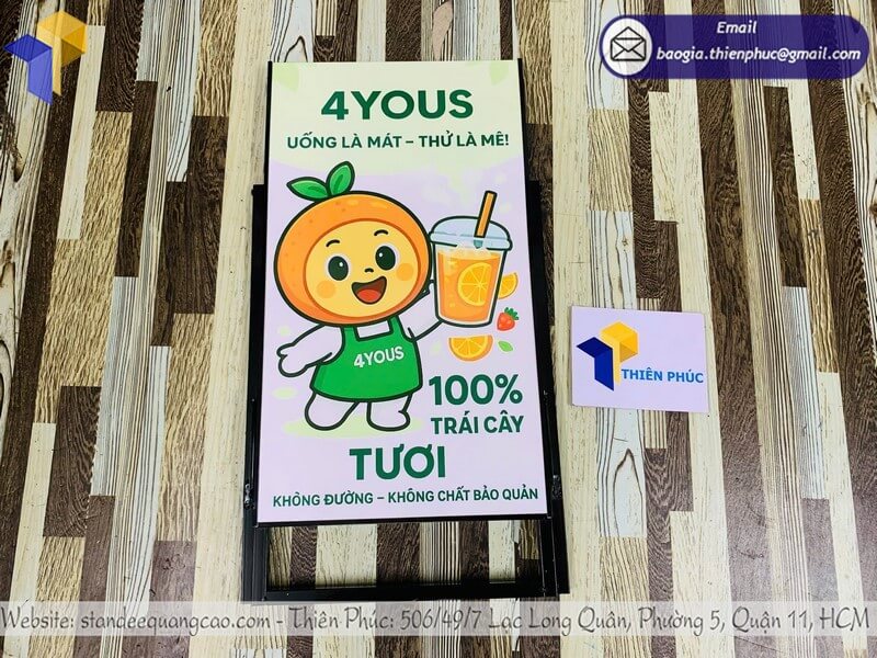 In standee quảng cáo 1 mặt giá rẻ, thiết kế đẹp, giao nhanh