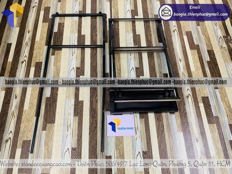 In standee quảng cáo đứng 1 mặt lắp ráp chịu được gió gia công kích thước riêng bán ở TPHCM, Hà Nội, Đà Nẵng