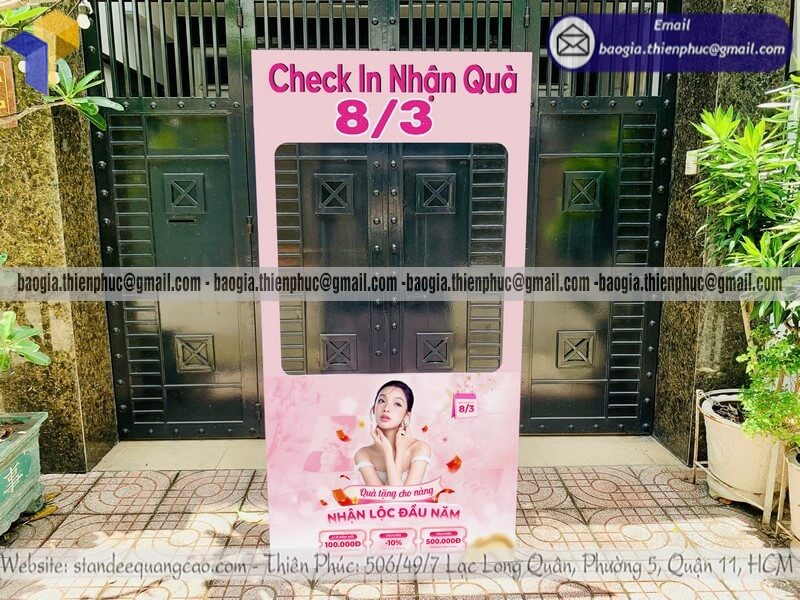 Khung check in bằng formex theo concept sự kiện sản xuất cnc in UV sắc nét