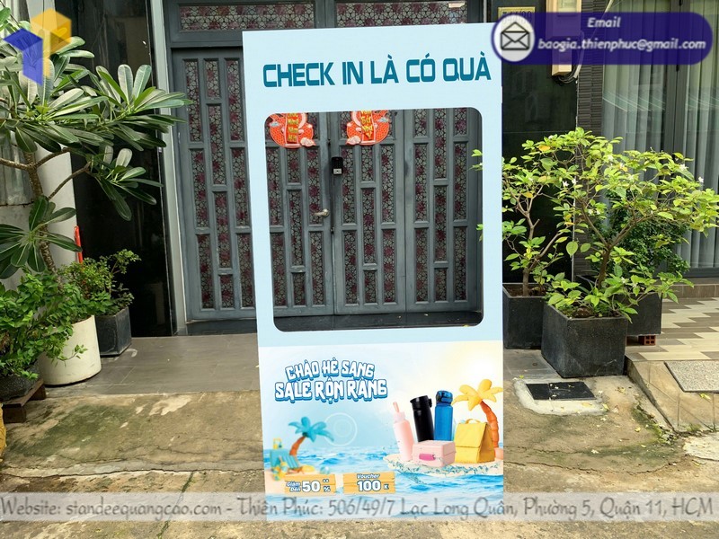 Khung check in siêu thị mini
