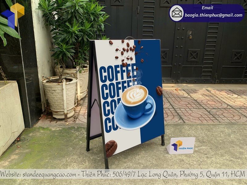 Khung chữ A quảng cáo sản phẩm ngoài trời chịu mưa nắng tốt