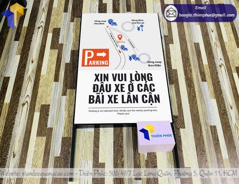 Mẫu khung standee chữ A để ngoài trời chống gió tốt, dùng ngoài trời