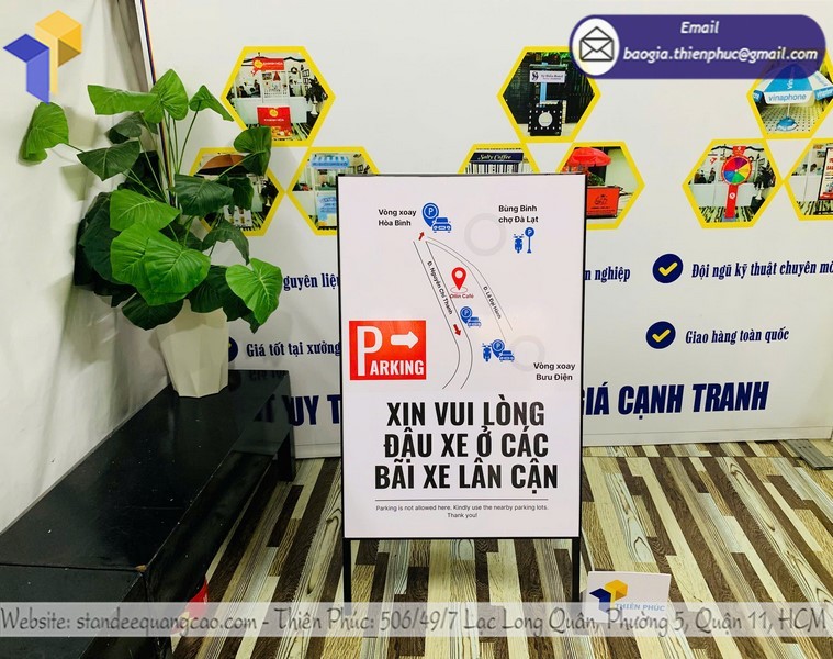 Sản phẩm khung standee chữ A để ngoài trời sản xuất trực tiếp tại xưởng