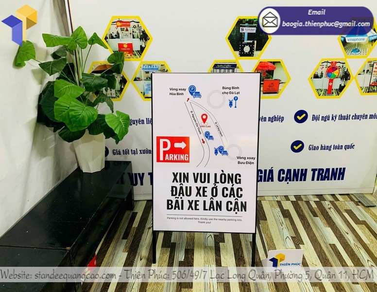 khung standee chữ A để ngoài trời