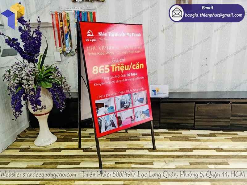 khung standee sắt chữ A giá rẻ