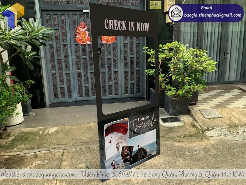thiết kế khung check in 2025 tại xưởng
