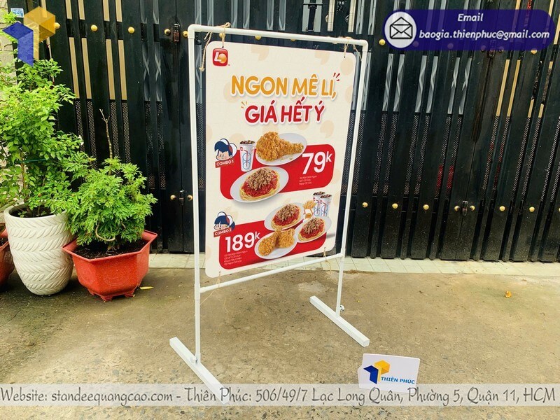kích thước khung treo poster 2 mặt phổ biến gồm A4, A3, A2, A1