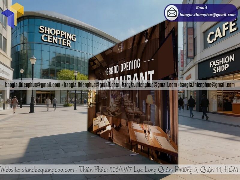 Mẫu backdrop di động cỡ lớn ngoài trời cho khai trương giá xưởng cạnh tranh cho trung tâm giáo dục