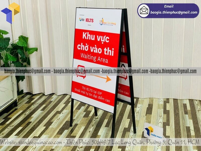 Mẫu bảng hiệu quảng cáo chữ A khung sắt để ngoài trời báo giá  minh bạch hiển thị xưởng