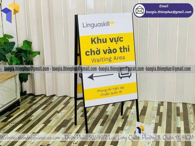 Mẫu bảng hiệu quảng cáo chữ A khung sắt để ngoài trời sản xuất uy tín dành cho khách hàng